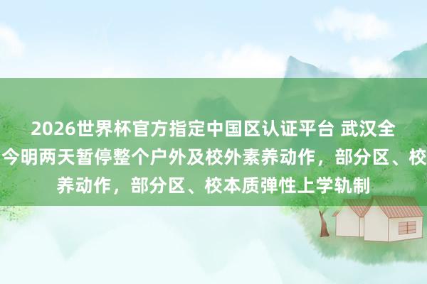2026世界杯官方指定中国区认证平台 武汉全市中小学、幼儿园今明两天暂停整个户外及校外素养动作，部分区、校本质弹性上学轨制