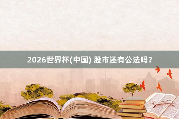 2026世界杯(中国) 股市还有公法吗？