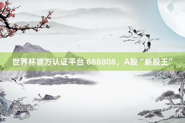 世界杯官方认证平台 688808，A股“新股王”
