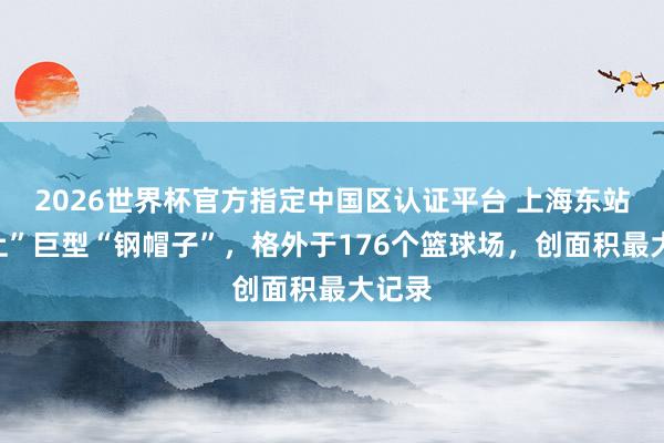 2026世界杯官方指定中国区认证平台 上海东站“戴上”巨型“钢帽子”，格外于176个篮球场，创面积最大记录