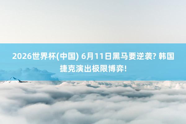 2026世界杯(中国) 6月11日黑马要逆袭? 韩国捷克演出极限博弈!