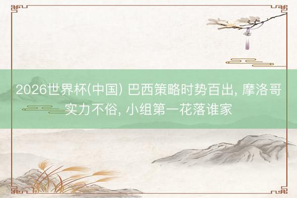 2026世界杯(中国) 巴西策略时势百出, 摩洛哥实力不俗, 小组第一花落谁家